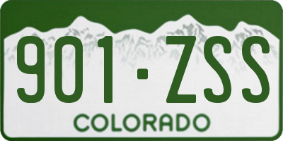 CO license plate 901ZSS