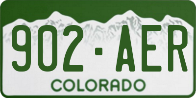 CO license plate 902AER