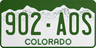 CO license plate 902AOS