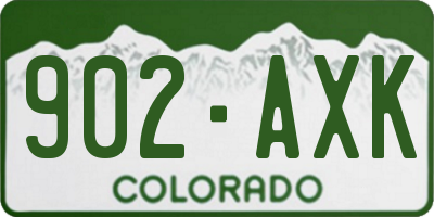 CO license plate 902AXK