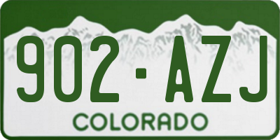 CO license plate 902AZJ