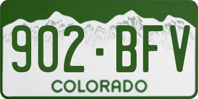 CO license plate 902BFV
