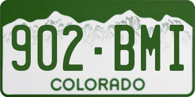 CO license plate 902BMI