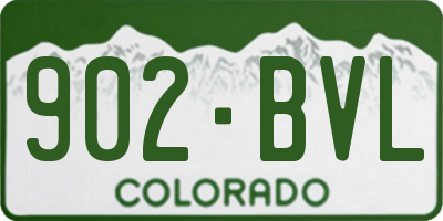 CO license plate 902BVL