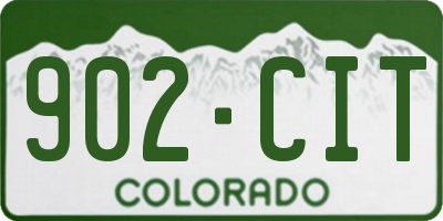 CO license plate 902CIT