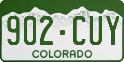 CO license plate 902CUY