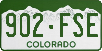 CO license plate 902FSE