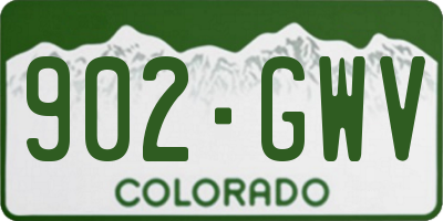 CO license plate 902GWV