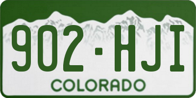 CO license plate 902HJI