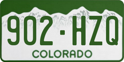 CO license plate 902HZQ