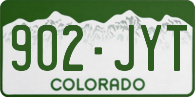CO license plate 902JYT