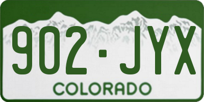 CO license plate 902JYX