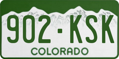 CO license plate 902KSK