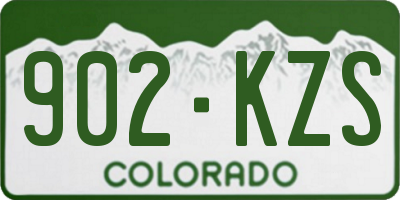CO license plate 902KZS