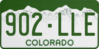 CO license plate 902LLE