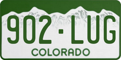 CO license plate 902LUG