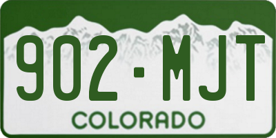 CO license plate 902MJT