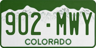 CO license plate 902MWY