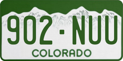 CO license plate 902NUU