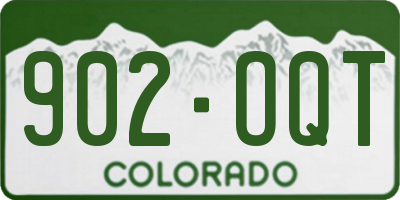 CO license plate 902OQT