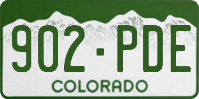CO license plate 902PDE