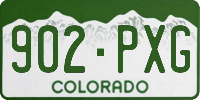 CO license plate 902PXG