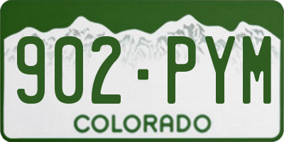 CO license plate 902PYM