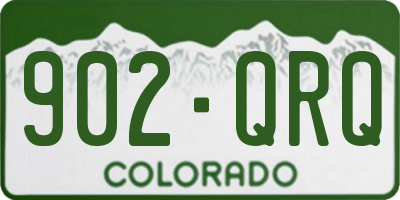 CO license plate 902QRQ