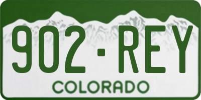 CO license plate 902REY