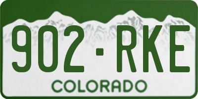 CO license plate 902RKE