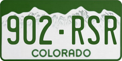 CO license plate 902RSR