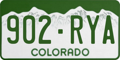 CO license plate 902RYA