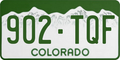 CO license plate 902TQF