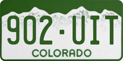 CO license plate 902UIT