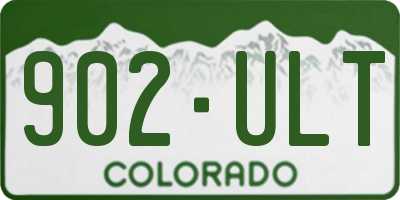 CO license plate 902ULT