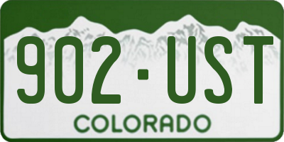 CO license plate 902UST