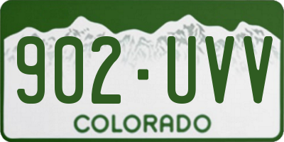 CO license plate 902UVV