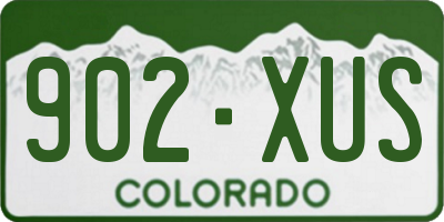 CO license plate 902XUS