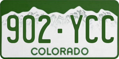 CO license plate 902YCC