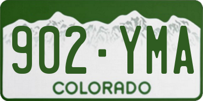 CO license plate 902YMA