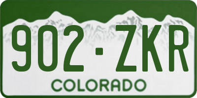 CO license plate 902ZKR