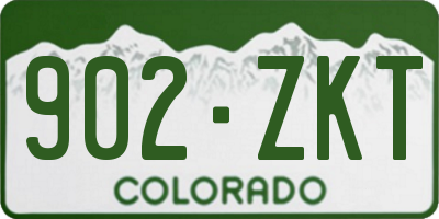 CO license plate 902ZKT