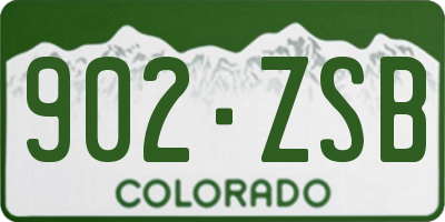 CO license plate 902ZSB