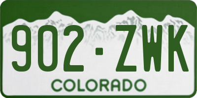 CO license plate 902ZWK