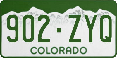 CO license plate 902ZYQ