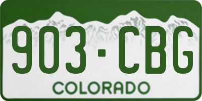CO license plate 903CBG