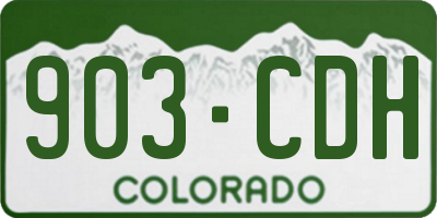 CO license plate 903CDH