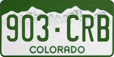 CO license plate 903CRB