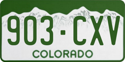 CO license plate 903CXV