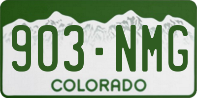 CO license plate 903NMG